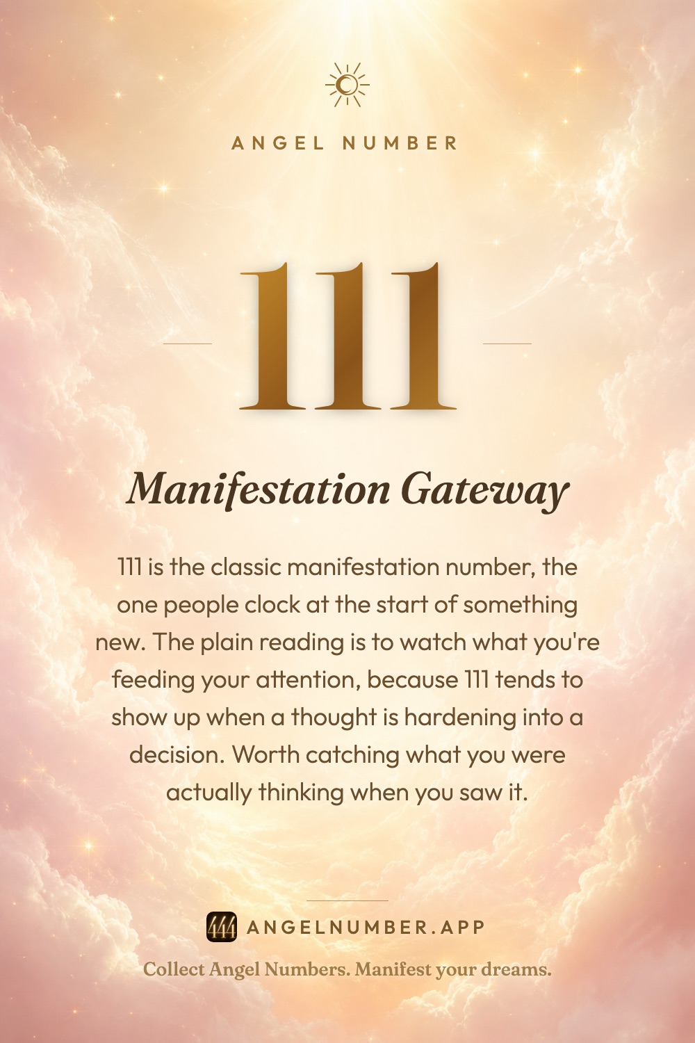 111 angel number meaning: Manifestation Gateway