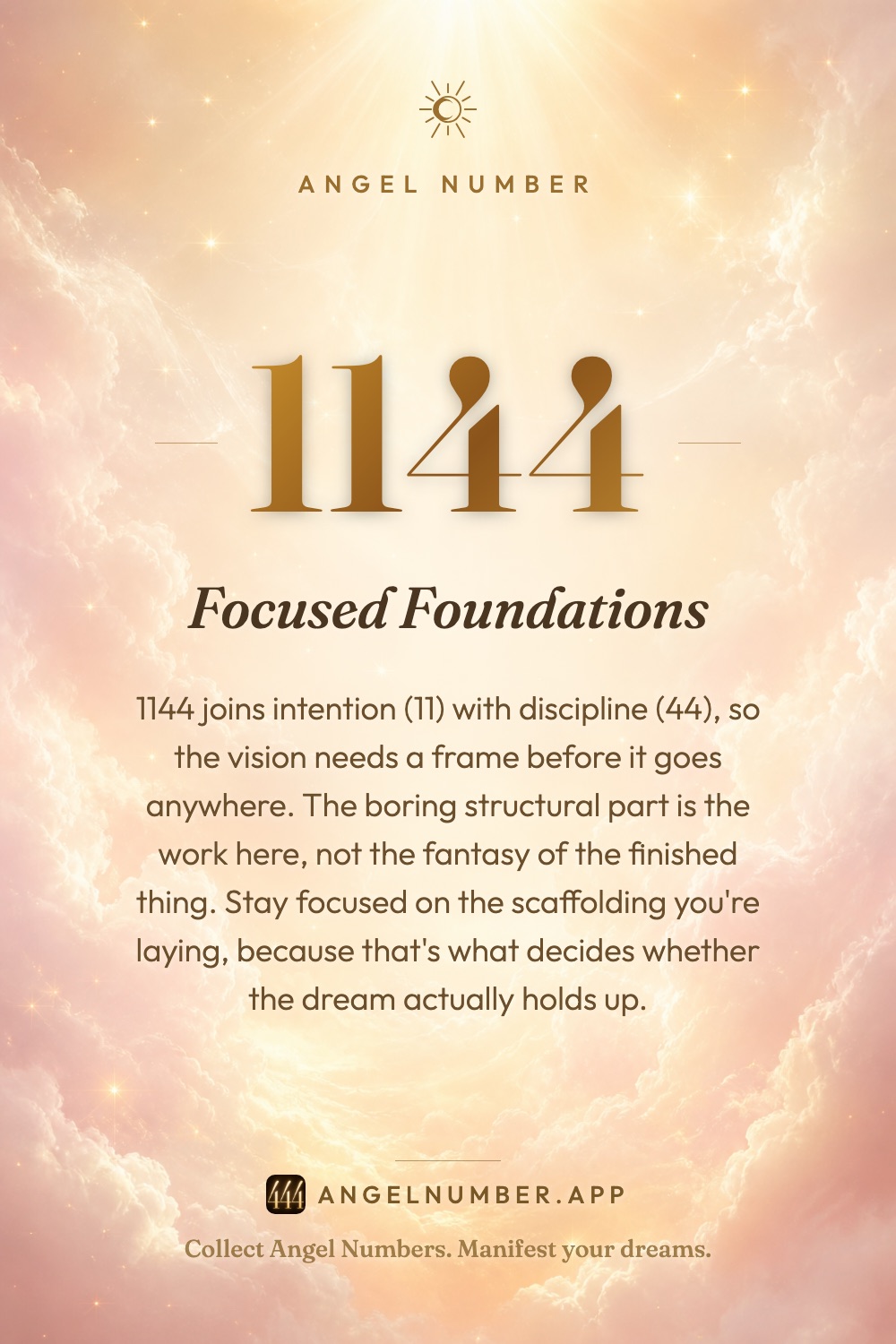 1144 angel number meaning: Focused Foundations