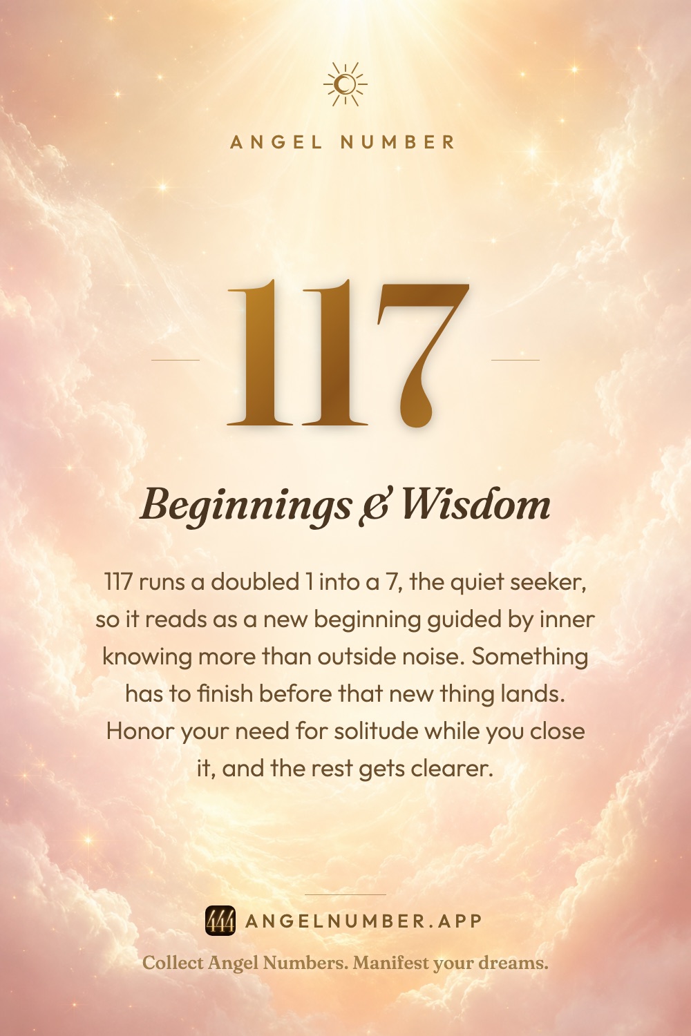 117 angel number meaning: Beginnings & Wisdom