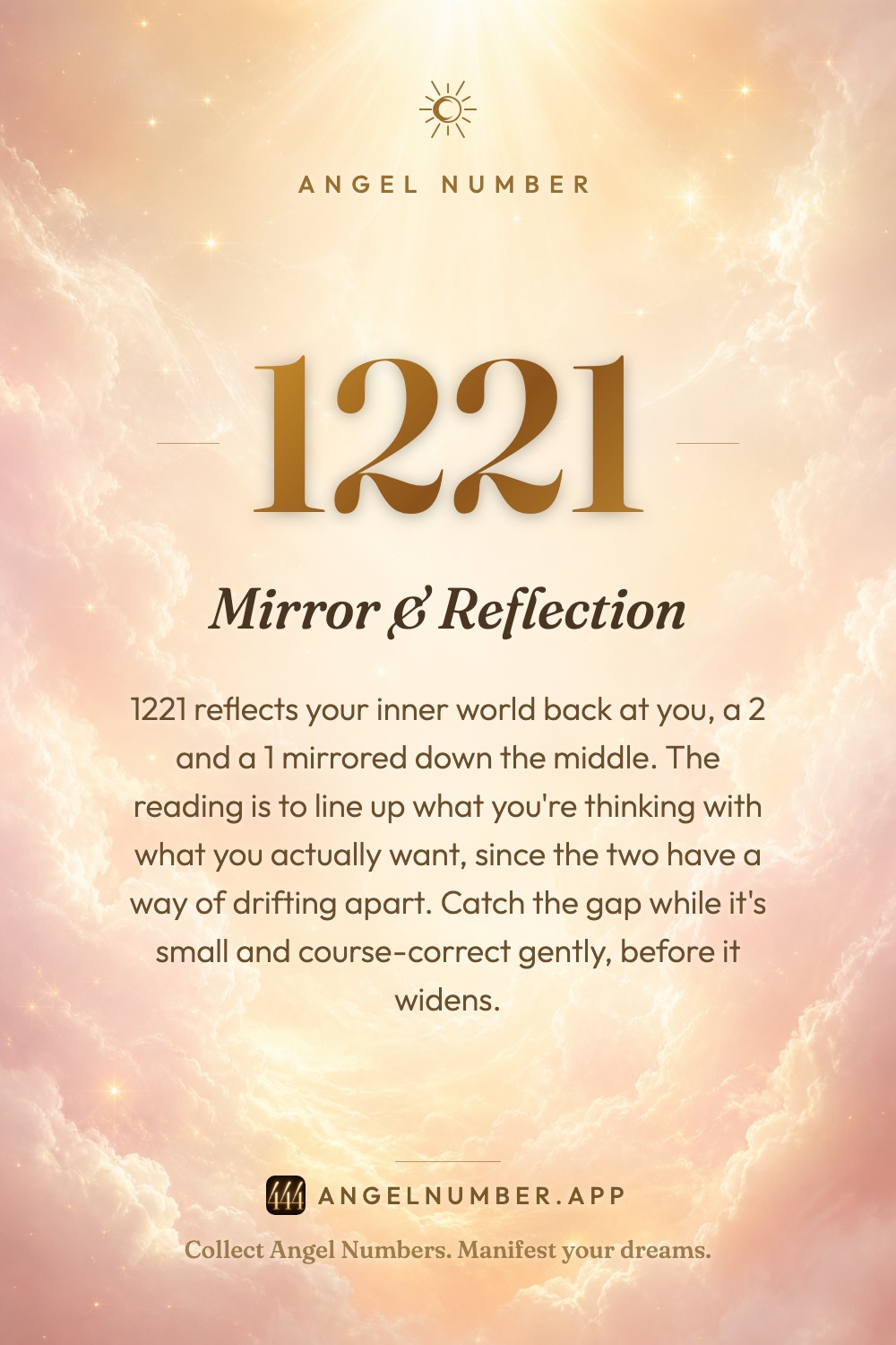 1221 angel number meaning: Mirror & Reflection