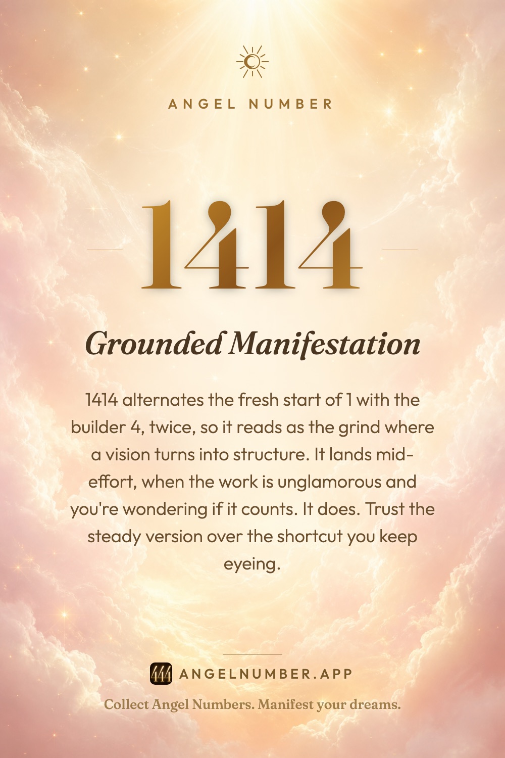 1414 angel number meaning: Grounded Manifestation