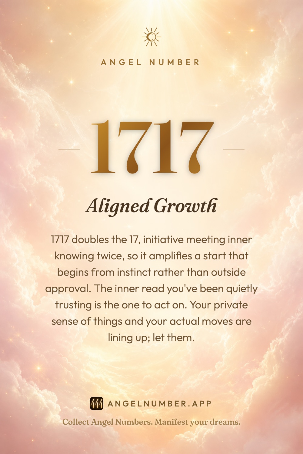 1717 angel number meaning: Aligned Growth
