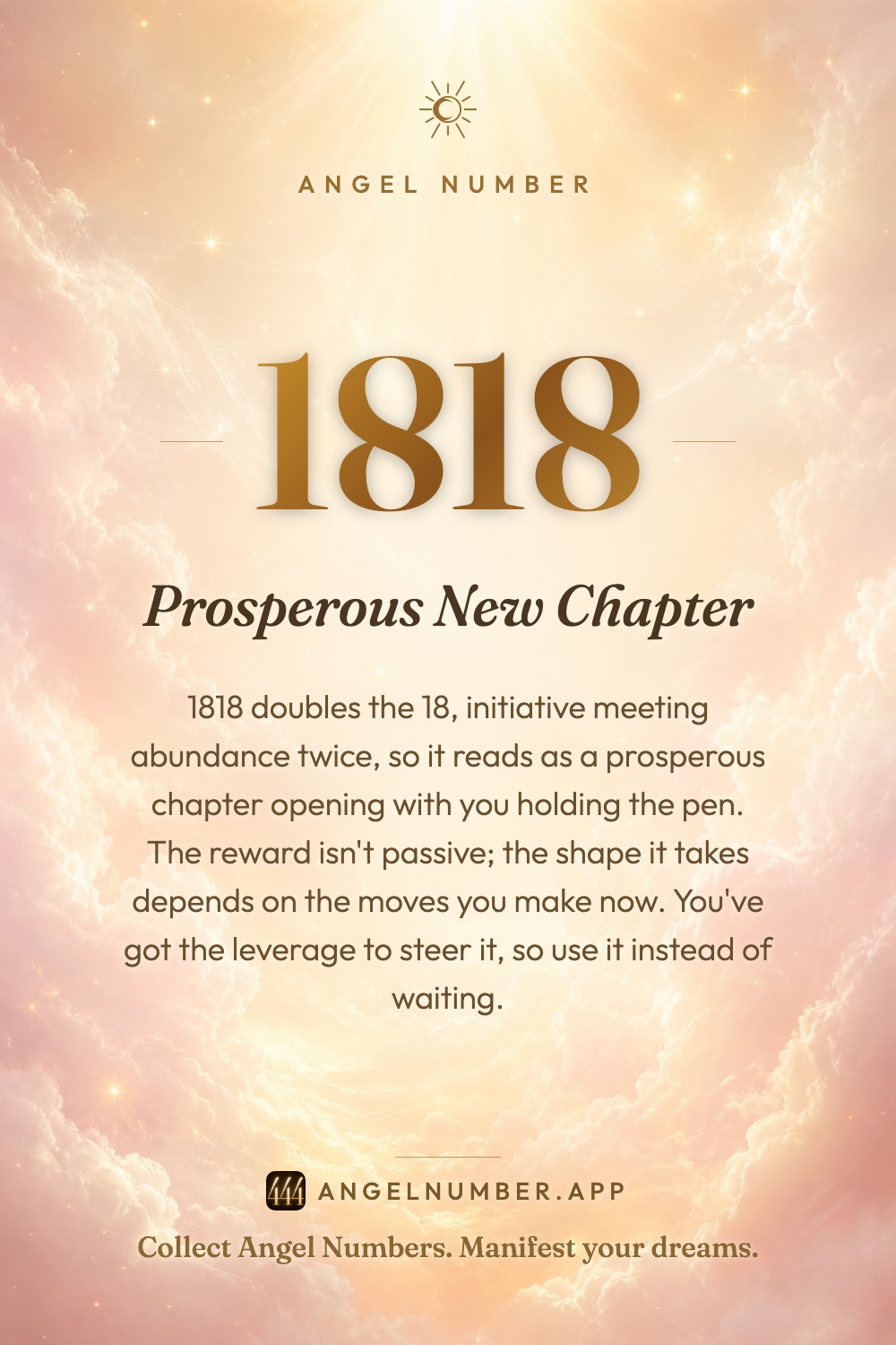 1818 angel number meaning: Prosperous New Chapter