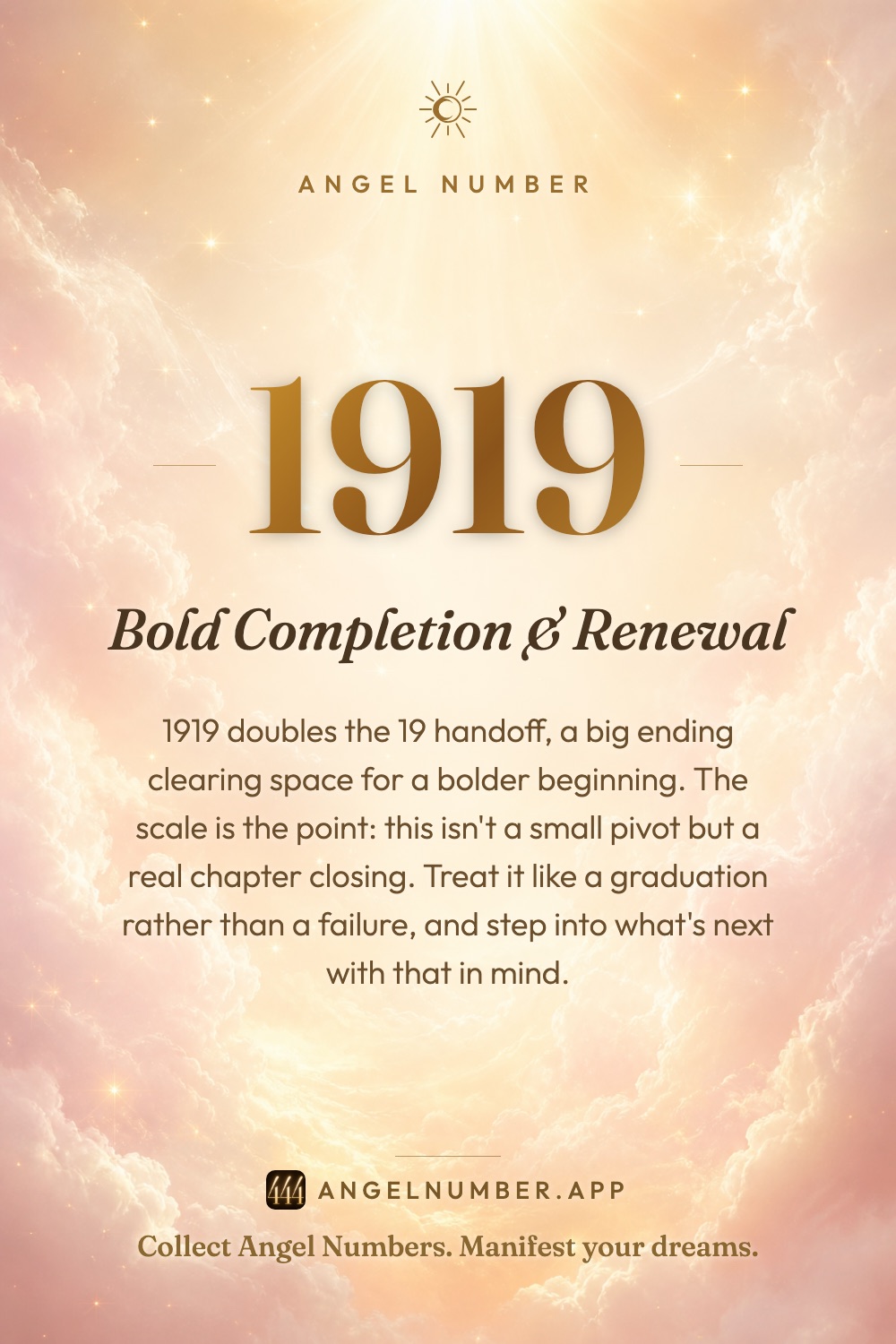 1919 angel number meaning: Bold Completion & Renewal