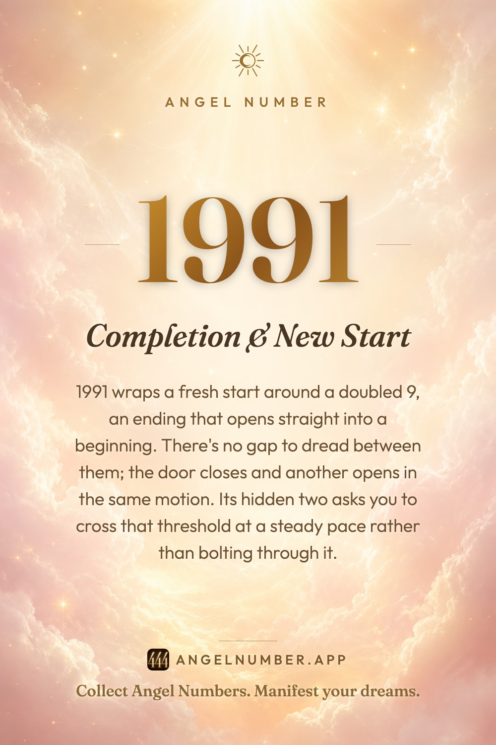 1991 angel number meaning: Completion & New Start