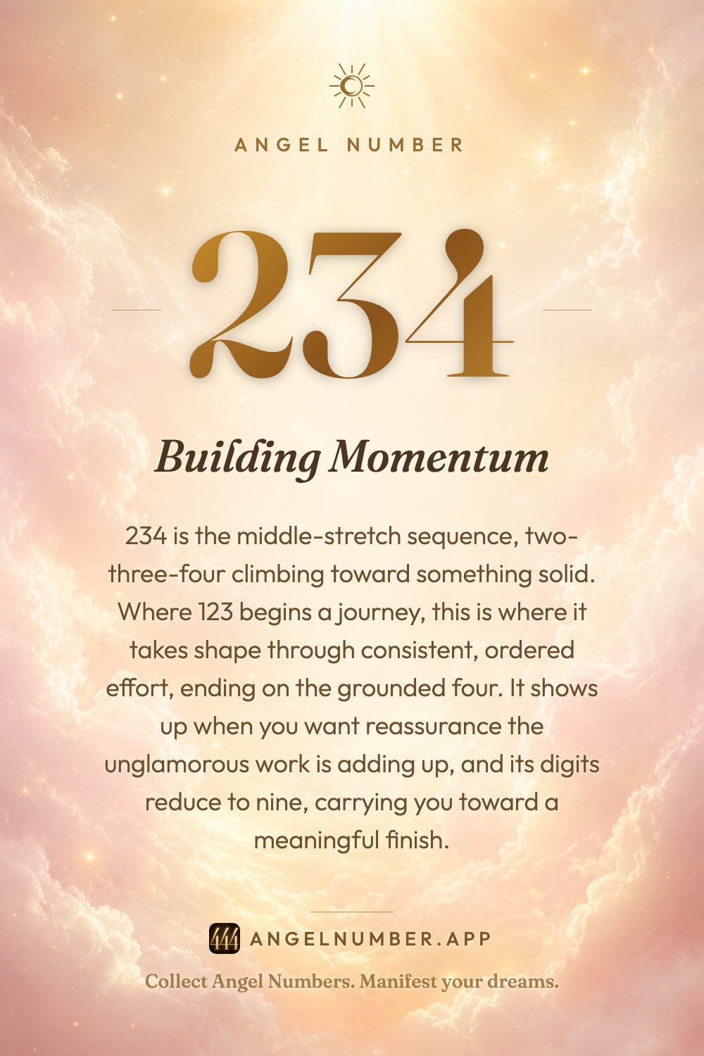 234 angel number meaning: Building Momentum