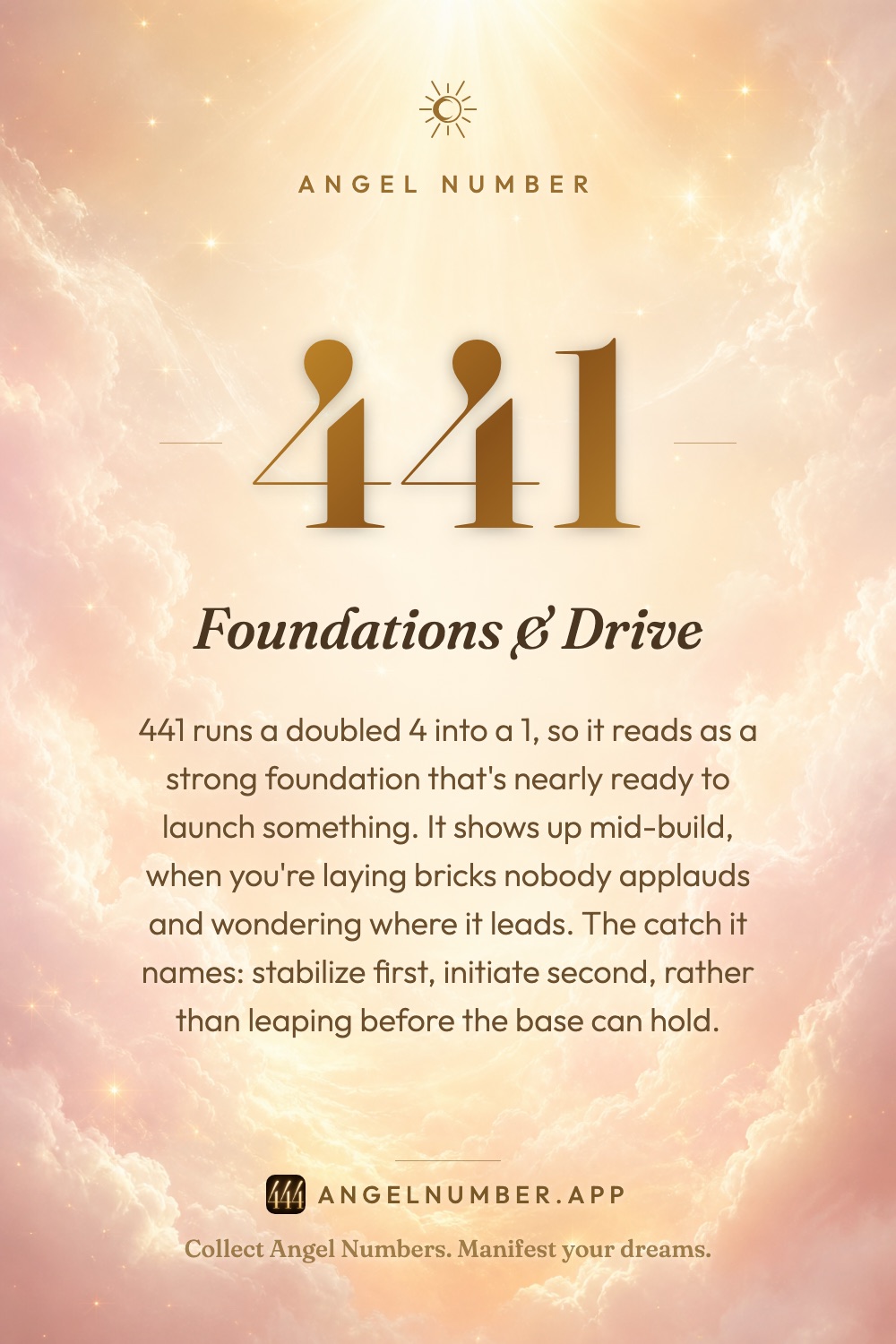 441 angel number meaning: Foundations & Drive