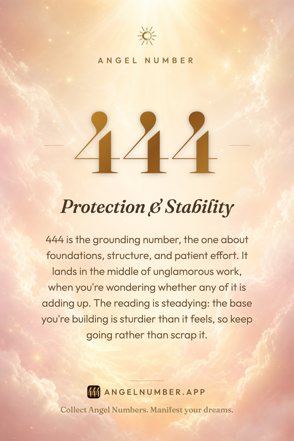 444 angel number meaning: Protection & Stability