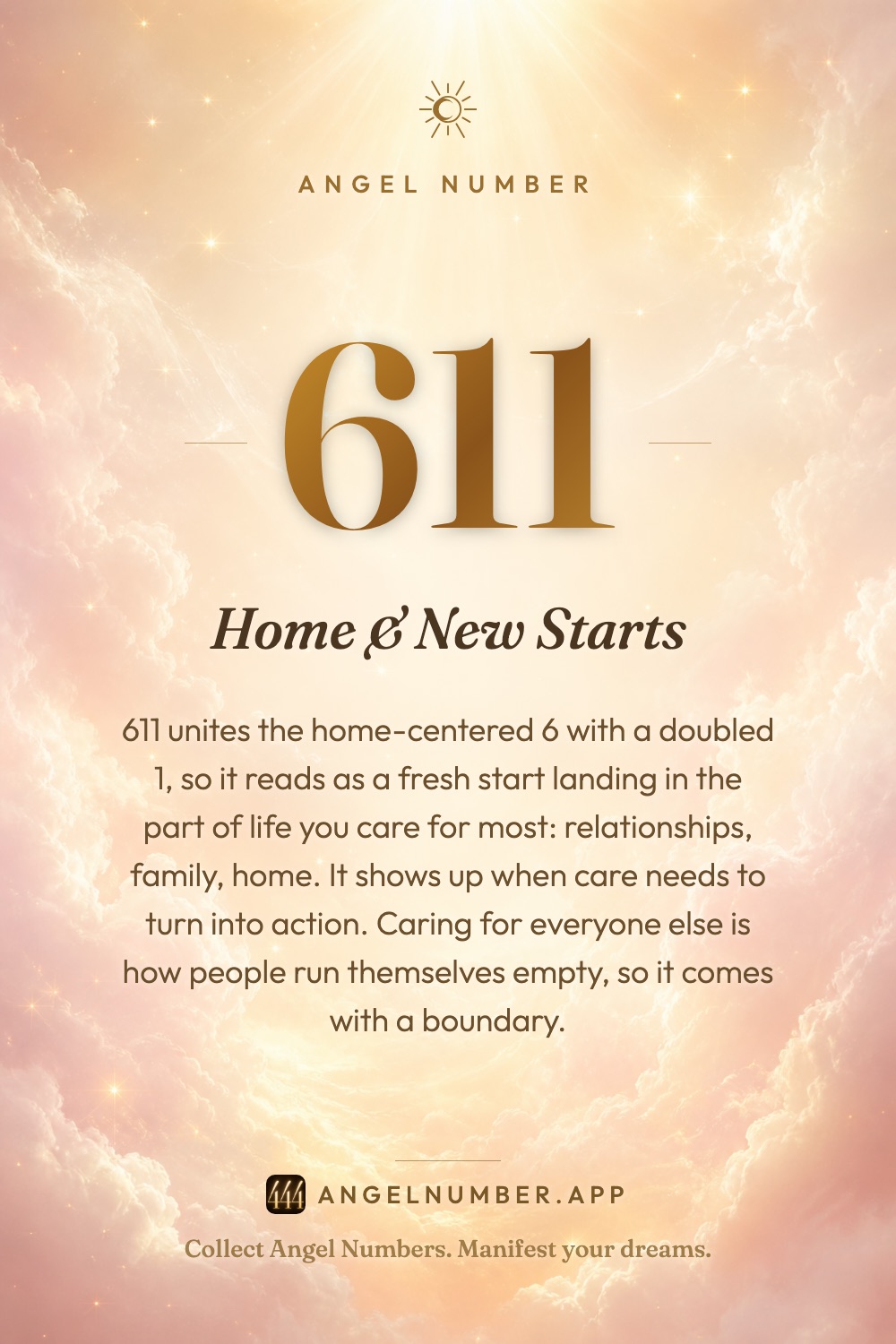 611 angel number meaning: Home & New Starts