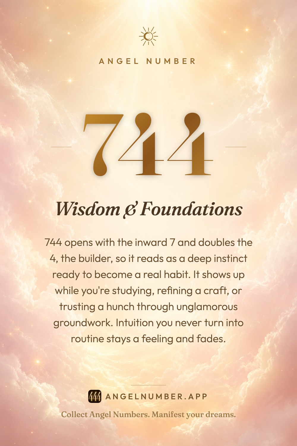 744 angel number meaning: Wisdom & Foundations