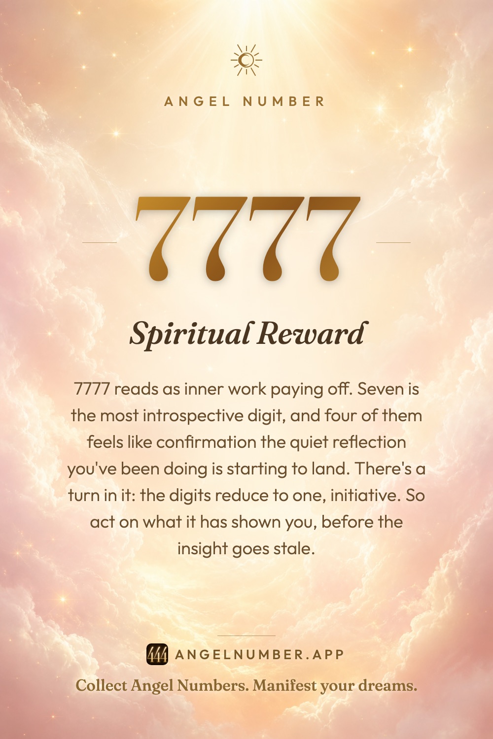 7777 angel number meaning: Spiritual Reward
